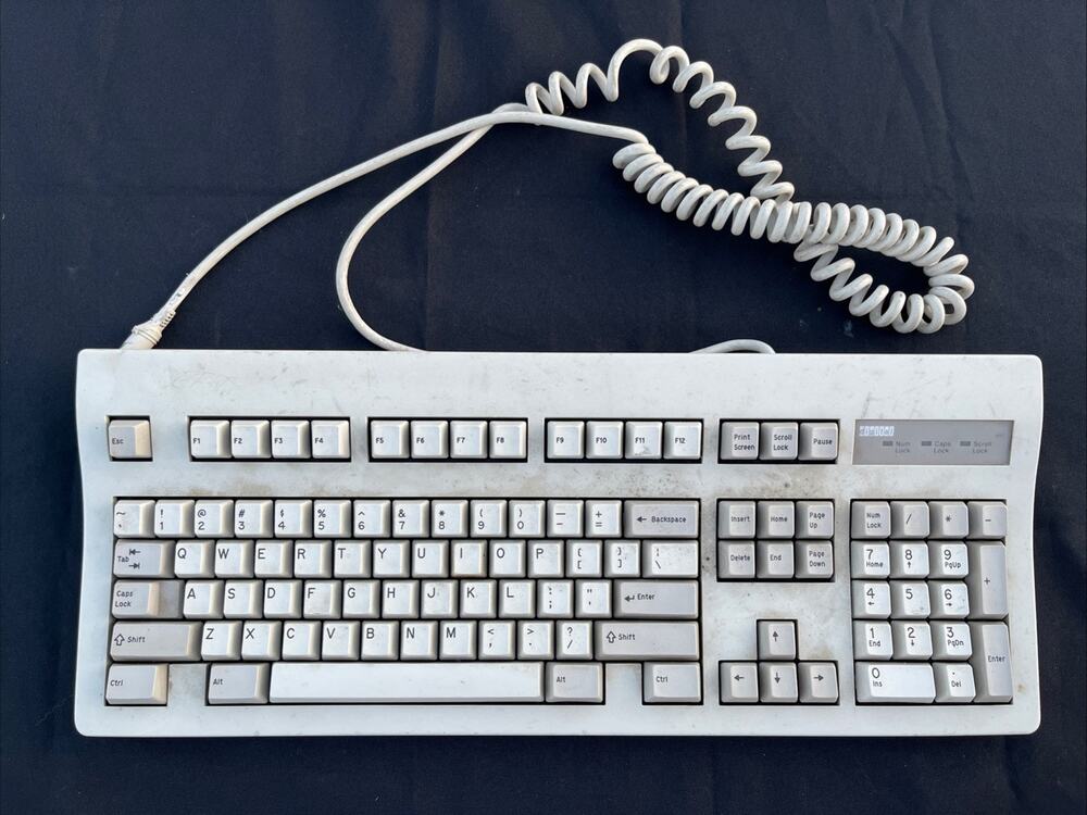 Digital PCXAL-AA Vintage Keyboard Mechanical Style Coiled Cable Made In Mexico